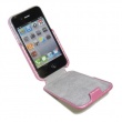 Funda Solapa iPhone 4 Rosa Claro