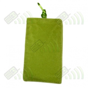 Funda Saco Verde terciopelo 13,5x8,5cm
