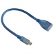 Cable Mini USB-USB Hembra 25 cm Azul