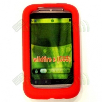 Funda Silicona HTC Wildfire S Roja
