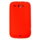 Funda Silicona HTC Wildfire S Roja Parte de atras