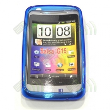 Funda Gel Silicona HTC Salsa Azul