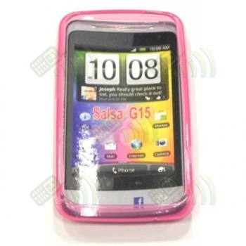Funda Gel Silicona HTC Salsa Rosa