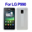 Funda Gel Silicona LG P990 Blanca