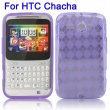 Funda Gel Silicona HTC Chachacha Morada Rombos