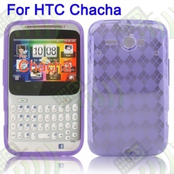Funda Gel Silicona HTC Chachacha Morada Rombos
