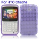 Funda Gel Silicona HTC Chachacha Morada Rombos
