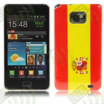 Carcasa trasera Samsung i9100 Bandera Espa&ntilde;a