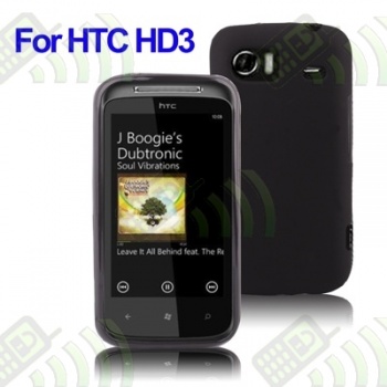 Funda Gel Silicona HTC 7 Trophy / Mozart HD3 Negra