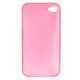 Funda Gel iPhone 4 & 4S Rosa Transparente