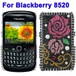 Carcasa trasera Blackberry 8520 Mariposa Diamantes incrustados