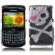Carcasa trasera Blackberry 8520 Flor Diamantes incrustados