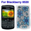 Carcasa trasera Blackberry 8520 Estrella Diamantes incrustados