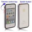 Bumper / Marco Antigolpes Botones Iphone 4 / 4S Negro