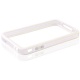 Bumper / Marco Antigolpes Botones Iphone 4 / 4S Blanco y Trasparente
