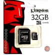 Tarjeta MicroSD Kingston de 32GB