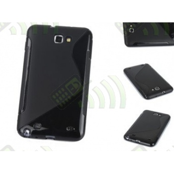 Funda Silicona Gel Samsung Galaxy Note i9220/n7000 Negra brillo y Mate