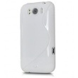 Funda Gel Silicona HTC Sensation Blanco Brillo y Mate