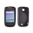 Funda Gel Silicona Samsung S5570 Galaxy Mini Negra Brillo y Mate