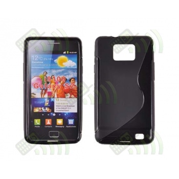 Funda Silicona Gel Samsung Galaxy S2 i9100 Negra Brillo y Mate