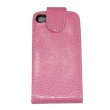 Funda Solapa para iPhone 4G/4S piel de serpiente Rosa