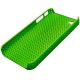 Carcasa trasera Iphone 4 Perforada Verde Fluorescente
