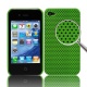Carcasa trasera Iphone 4 Perforada Verde Fluorescente