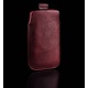 Funda saco para HTC HD2, Desire, Desire S... Piel roja