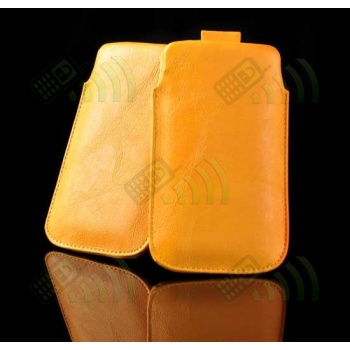 Funda Saco, piel s&iacute;mil Amarillo