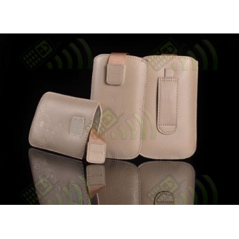 Funda saco. Color Beige Circulos