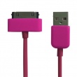 Cable USB iphone / ipod Rosa 30 cm