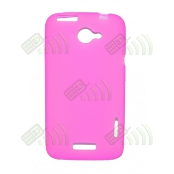 Funda Gel HTC One X Color Rosa Fucsia