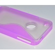 Funda Gel iPhone 4 & 4S Morada y Semitransparente