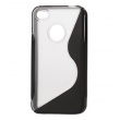 Funda Silicona Gel iPhone 4G/4S Negra y Transparente