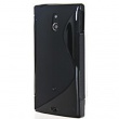 Funda Gel Silicona SE Xperia P LT22i Negra Brillo y Mate