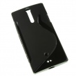 Funda TPU Negra para SE Lt26i (Xperia S) Brillo y Mate