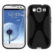 Funda TPU Samsung Galaxy S3 Negra brillo y mate Forma X