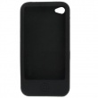 Funda Silicona Iphone 4 Negra Circulos