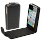 Funda Solapa iPhone 4/4S Negra Fibra de carbono