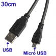 Cable USB 2.0 A Micro USB 30 cm