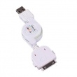 Cable Enrrollable USB Iphone / Ipod / Ipad 76 cm