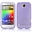 Funda Gel Silicona HTC Sensation XL Morada Rombos