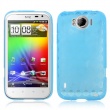 Funda Gel Silicona HTC Sensation XL Azul Rombos