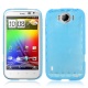 Funda Gel Silicona HTC Sensation XL Azul Rombos