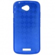 Funda Gel HTC One S Color Azul Rombos