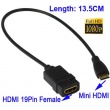 Cable Convertidor de HDMI a Mini HDMI 13.5 cm