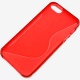 Funda Silicona Gel iPhone 5G Rojo Brillo & Mate
