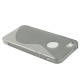 Funda Silicona Gel iPhone 5 Gris Semitransparente S-Type