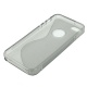 Funda Silicona Gel iPhone 5 Gris Semitransparente S-Type