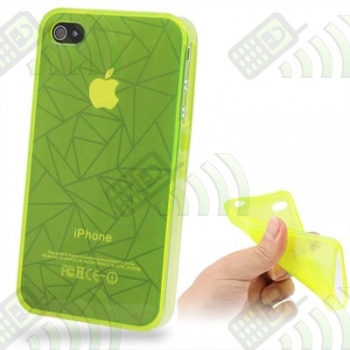 Funda TPU Amarillo Diamond para iphone 4 y 4S